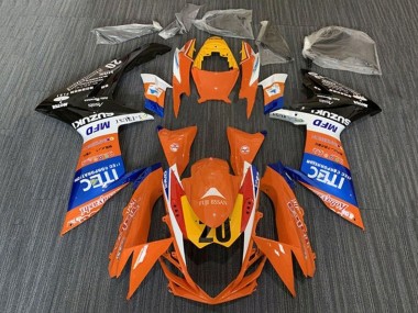 Best 2011-2024 Suzuki GSXR 600 / GSXR 750 Motorcycle Fairings - Orange Blue White Black Yellow 20 UK