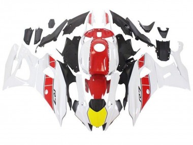 Best 2021-2024 Yamaha YZF R7 Motorcycle Fairings - White Yellow Red Stripe UK