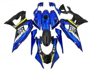 Best 2021-2024 Yamaha YZF R7 Motorcycle Fairings - Blue Black Yellow Shark UK