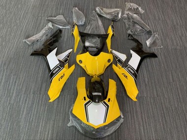 Best 2015-2019 Yamaha YZF 1000 R1 Motorcycle Fairing Kits - Yellow White Black UK