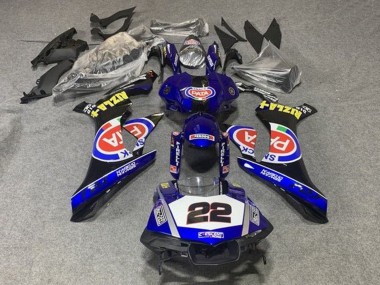 Best 2015-2019 Yamaha YZF 1000 R1 Motorcycle Fairings - Blue White Black Red Pata 22 UK