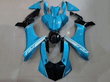 Best 2015-2019 Yamaha YZF 1000 R1 Motorcycle Fairings - Blue Silver Glossy Black UK