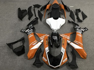 Best 2015-2019 Yamaha YZF 1000 R1 Motorcycle Fairings - Orange White Glossy Black UK