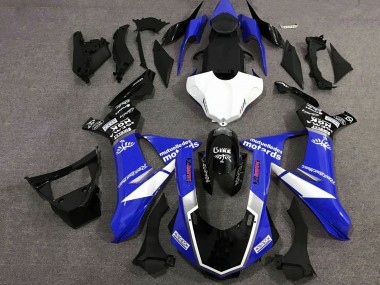 Best 2020-2025 Yamaha YZF 1000 R1 Motorcycle Fairings - Blue White Glossy Black Sam UK