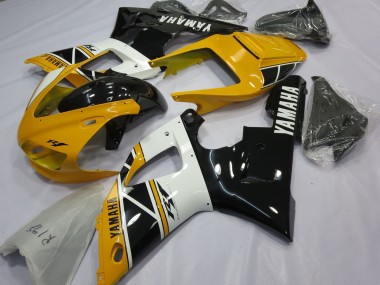 Best 1998-1999 Yamaha YZF 1000 R1 Motorcycle Fairings - Yellow White Glossy Black UK