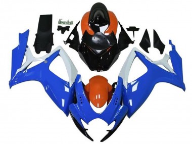 Best 2006-2007 Suzuki GSXR 600 / GSXR 750 Motorcycle Fairings - Orange Blue White Black UK