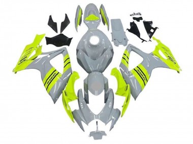 Best 2006-2007 Suzuki GSXR 600 / GSXR 750 Motorcycle Fairings - Grey Neon Yellow UK