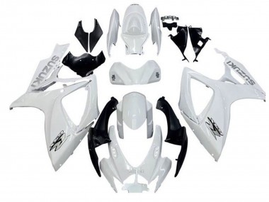 Best 2006-2007 Suzuki GSXR 600 / GSXR 750 Motorcycle Fairings - White Black UK
