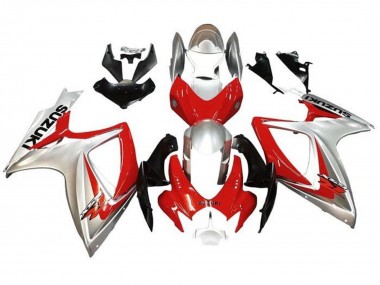 Best 2006-2007 Suzuki GSXR 600 / GSXR 750 Motorcycle Fairings - Silver Red Black UK