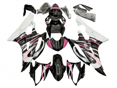 Best 2006-2007 Yamaha YZF R6 Motorcycle Fairings - White Pink Black Star Flame UK