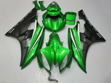 Best 2006-2007 Yamaha YZF R6 Motorcycle Fairings - Green White Matte Black UK