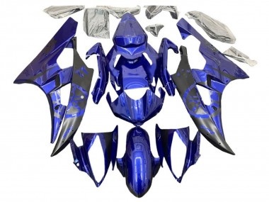 Best 2006-2007 Yamaha YZF R6 Motorcycle Fairings - Blue Matte Black UK
