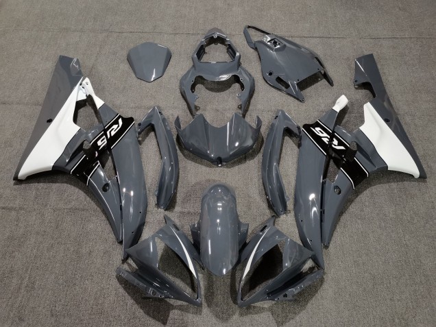 2006-2007 Yamaha YZF R6 Motorcycle Fairings - Nardo Grey White Black UK