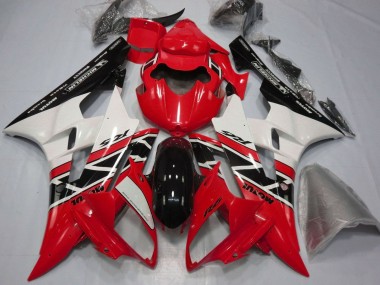 Best 2006-2007 Yamaha YZF R6 Motorcycle Fairings - Red White Glossy Black Michelin Motul UK
