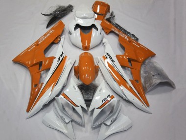 Best 2006-2007 Yamaha YZF R6 Motorcycle Fairings - White Orange UK