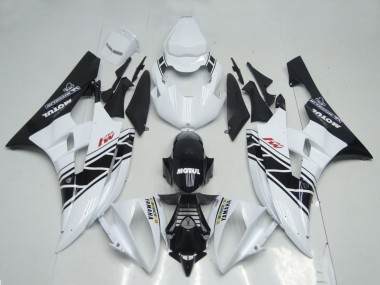 Best 2006-2007 Yamaha YZF R6 Motorcycle Fairings - White Glossy Black Motul Michelin UK