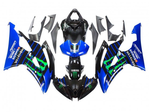 2008-2016 Yamaha YZF R6 Motorcycle Fairings - Blue Black Green Monster ENEOS Yamalube UK