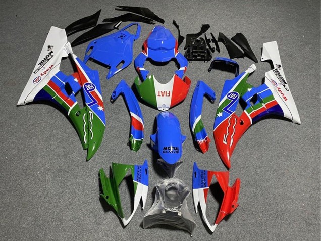 2008-2016 Yamaha YZF R6 Motorcycle Fairings - White Blue Green Red Fiat Dunlop Motul Michelin UK