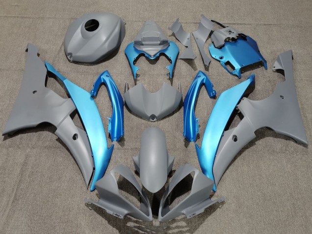 2008-2016 Yamaha YZF R6 Motorcycle Fairings - Grey Light Blue UK