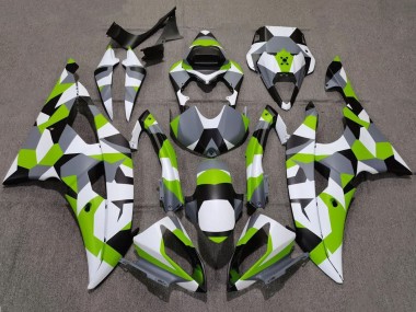 Best 2008-2016 Yamaha YZF R6 Motorcycle Fairings - White Green Grey Black Camouflage UK