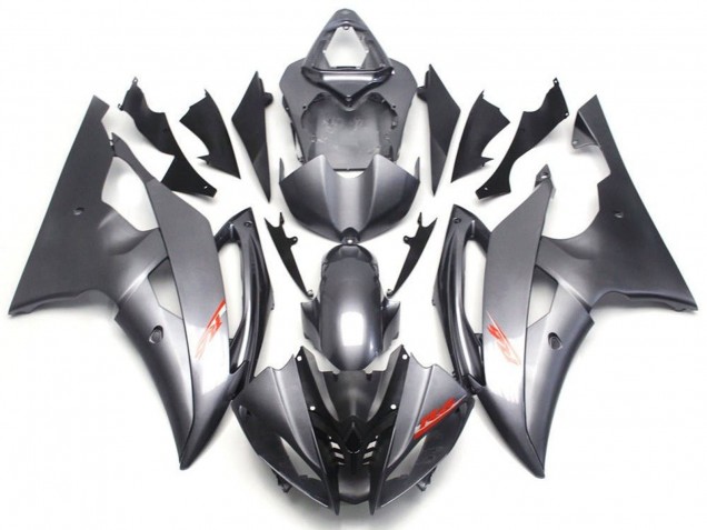 2008-2016 Yamaha YZF R6 Motorcycle Fairings - Grey Red Decals UK