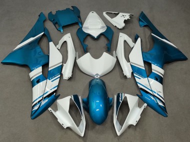 Best 2008-2016 Yamaha YZF R6 Motorcycle Fairing - White Blue UK