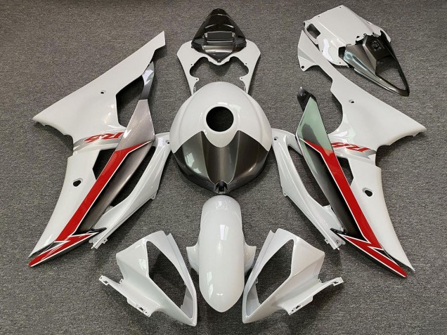 2008-2016 Yamaha YZF R6 Motorcycle Fairings - Pearl White Red UK