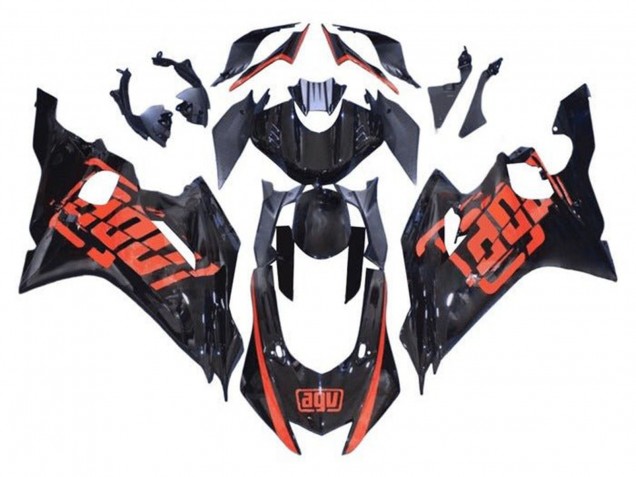 2017-2023 Yamaha YZF R6 Motorcycle Fairings - Glossy Black Red AGV UK