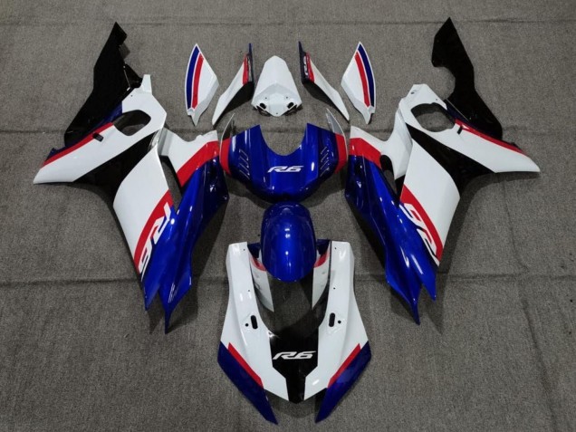 2017-2023 Yamaha YZF R6 Motorcycle Fairing - White Red Blue Black UK