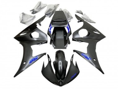 Best 2005 Yamaha YZF R6 Motorcycle Fairings - Matte Black Blue UK