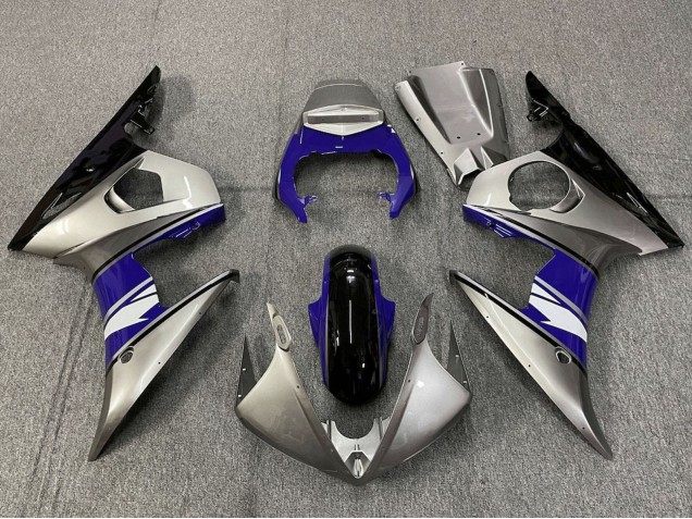 2005 Yamaha YZF R6 Motorcycle Fairings - Silver Blue Black White UK