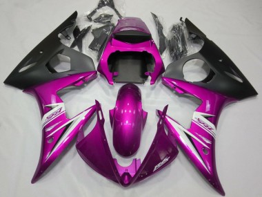Best 2005 Yamaha YZF R6 Motorcycle Fairings - Pink Matte Black White UK