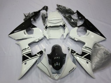 Best 2003-2004 Yamaha YZF R6 Motorcycle Fairings - White Glossy Black UK