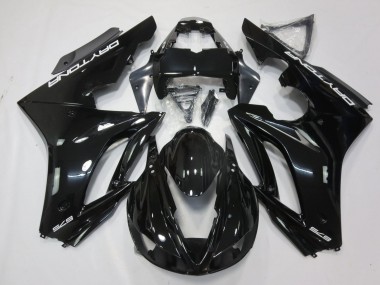 Best 2009-2012 Triumph Daytona 675 Triple Motorcycle Fairings - Glossy Black White Decals UK