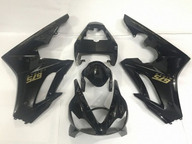 Best 2009-2012 Triumph Daytona 675 Triple Motorcycle Fairings - Glossy Black Gold Decals UK