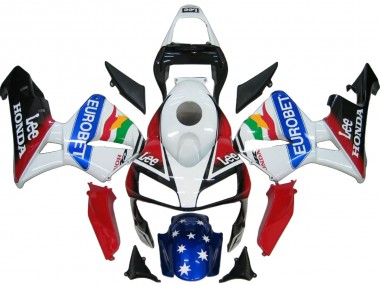 Best 2003-2004 Honda CBR600RR Bike Fairings - White Red Blue Glossy Black EuroBet UK