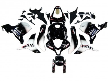 Best 2009-2012 Honda CBR600RR Motorcycle Fairings - Glossy Black White West UK
