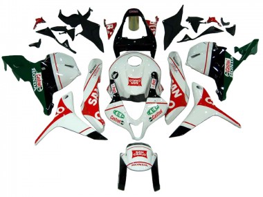 Best 2009-2012 Honda CBR600RR Motorcycle Fairings - White Red Green Castrol San Carlo UK