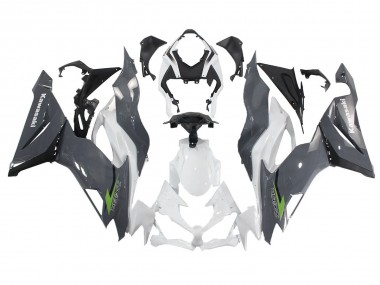 Best 2019-2022 Kawasaki ZX6R Motorcycle Fairings - White Grey Green UK