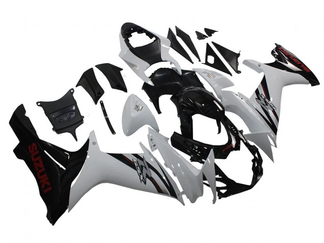 2011-2024 Suzuki GSXR 600/750 Motorcycle Fairings - White Glossy Black UK