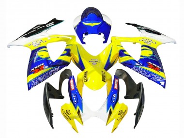 Best 2006-2007 Suzuki GSXR 600/750 Motorcycle Fairings - White Blue Yellow Corona Alstare UK