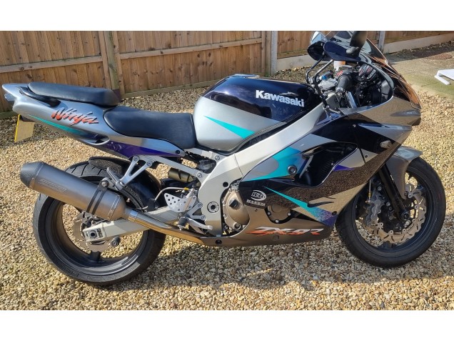 2002-2003 Kawasaki Ninja ZX9R Motorcycle Fairings - Blue Silver UK