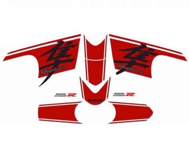 2008-2020 Suzuki GSXR 1300 Hayabusa Motorcycle Fairing - Glossy Black Red UK