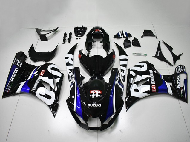 2017-2024 Suzuki GSXR 1000 Motorcycle Fairings - Black White Blue Motul UK