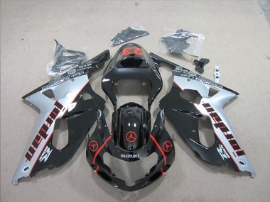 Best 2001-2003 Suzuki GSXR 600 Motorcycle Fairings - Silver Glossy Black Red Jordan 23 UK