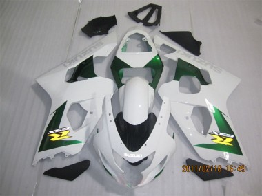 Best 2004-2005 Suzuki GSXR 600 Motorcycle Fairings - White Green Yellow Black UK