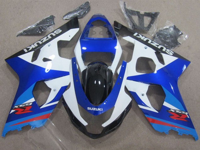 2004-2005 Suzuki GSXR 600 Motorcycle Fairings - White Blue Red UK
