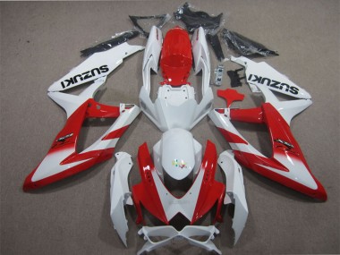 Best 2008-2010 Suzuki GSXR 600 Motorcycle Fairings - White Red UK