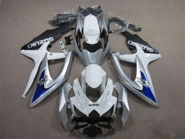Best 2008-2010 Suzuki GSXR 600 Motorcycle Fairings - Silver White Blue Black UK