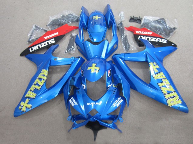 2008-2010 Suzuki GSXR 600 Motorcycle Fairings - Blue Yellow Red Black Rizla Motul UK